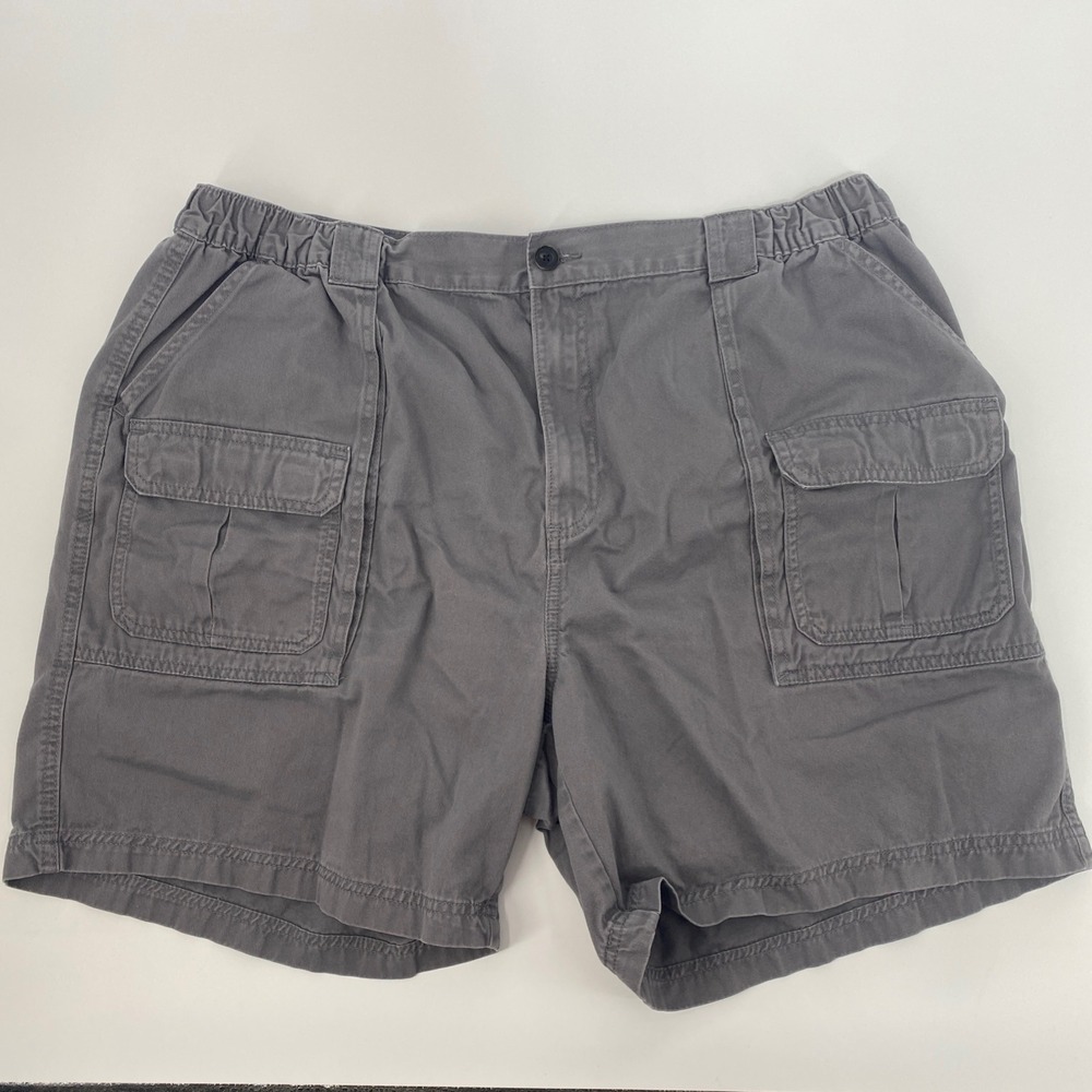 Croft Barrow Cargo Shorts Mens Tag 44 Fits 39 Gray Side Elastic Utility Hiking